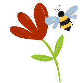 bee-with-flower Bee With Flower